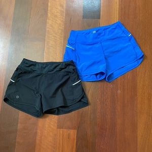 BUNDLE: Athleta Girl Record Breaker Short 3" Size 8-10 Blue and Black
